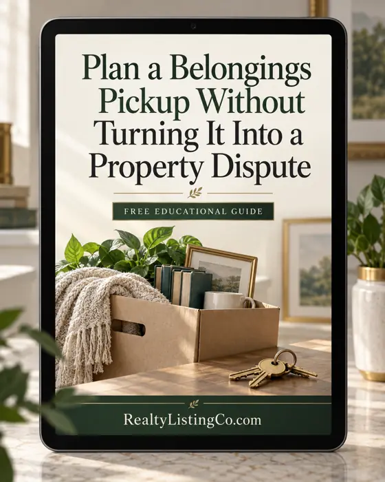 Plan a Belongings Pickup Without Turning It Into a Property Dispute — individual free educational guide cover