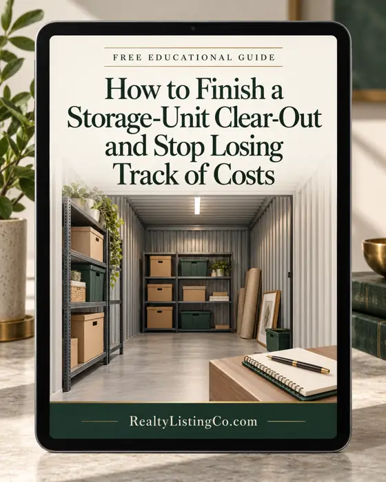 How to Finish a Storage-Unit Clear-Out and Stop Losing Track of Costs — individual free educational guide cover