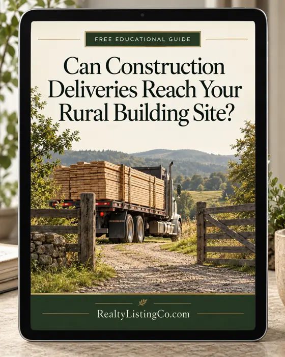 Can Construction Deliveries Reach Your Rural Building Site? — individual free educational guide cover