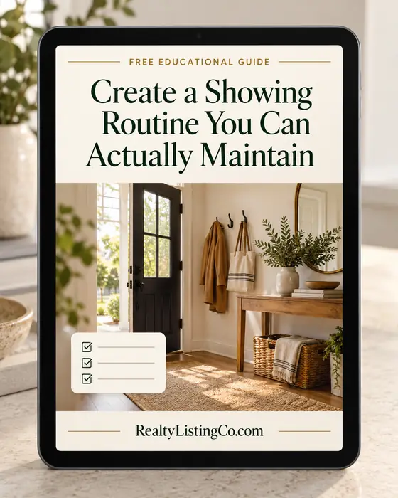 Create a Showing Routine You Can Actually Maintain free educational guide cover