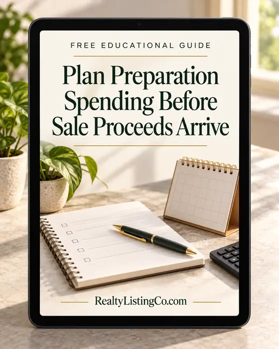 Plan Preparation Spending Before Sale Proceeds Arrive free educational guide cover