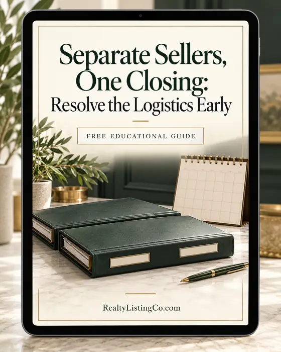 Separate Sellers, One Closing: Resolve the Logistics Early — individual free educational guide cover