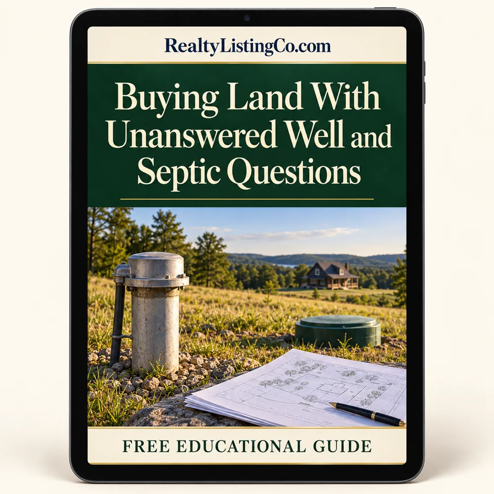 Tablet cover for Buying Land With Unanswered Well and Septic Questions