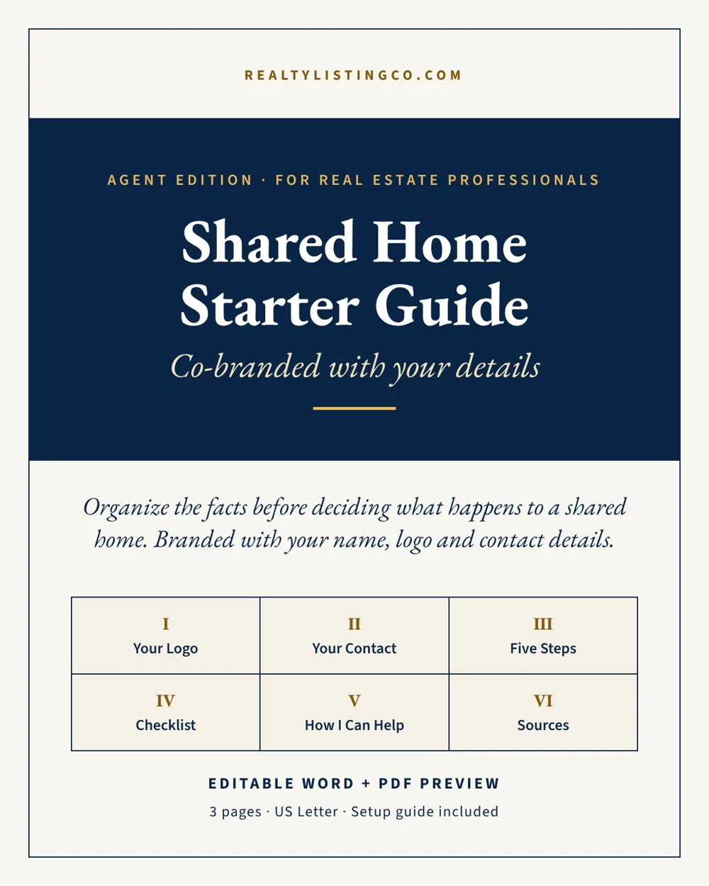 Agent Edition Shared Home Starter Guide cover