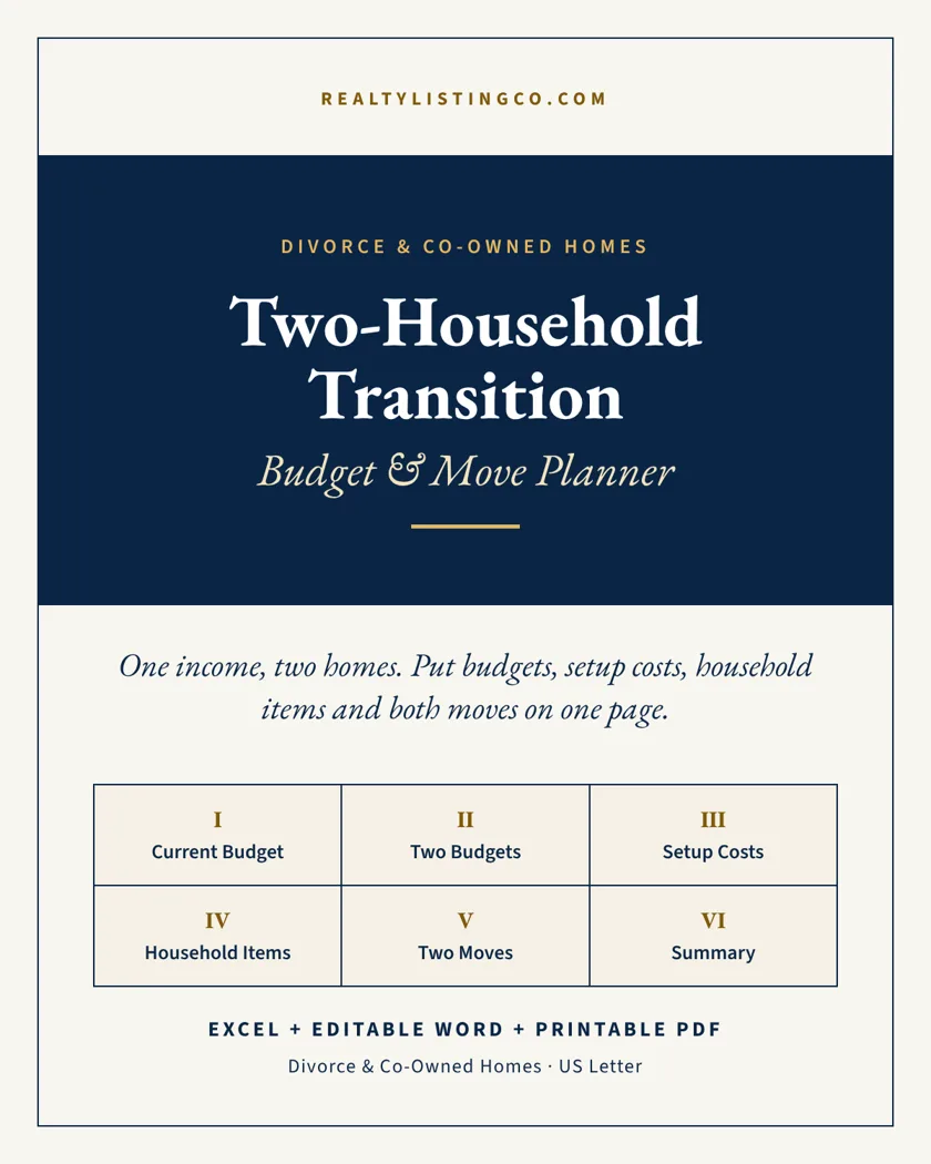 Two-Household Transition Budget & Move Planner concept cover