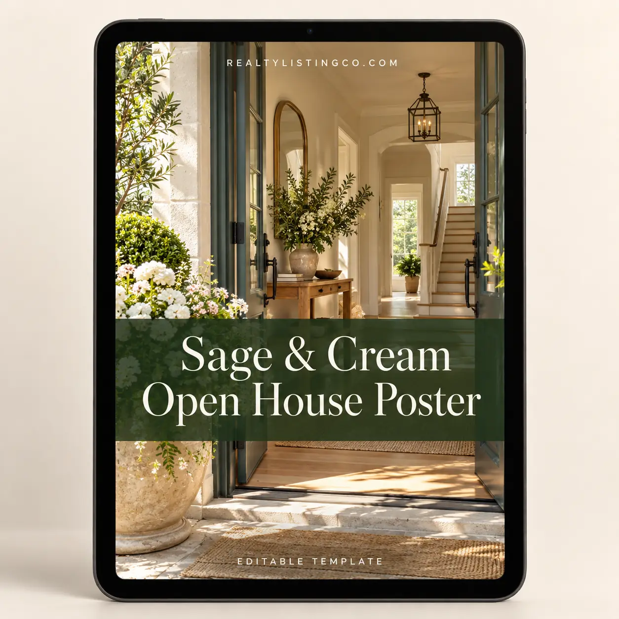 Sage & Cream Open House Poster — preview 1